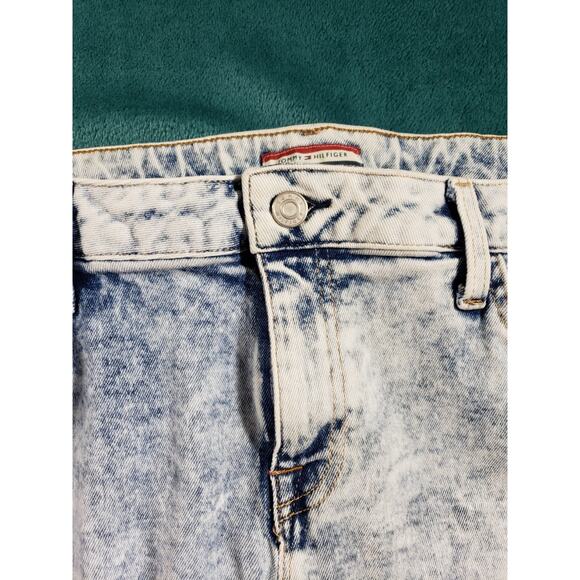 Tommy Hilfiger Jeans Size 14 Womens Blue Pants Stretch Mid Rise Fray Hem Ankle - Picture 6 of 12